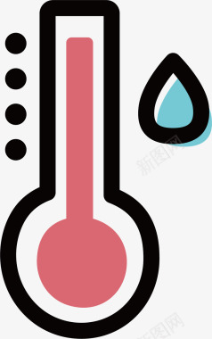夏季温度标矢量图图标图标