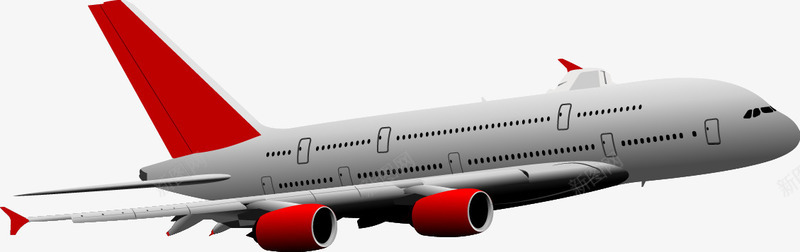 飞机png免抠素材_新图网 https://ixintu.com 客机 波音747 空客A380 越洋航线 飞机