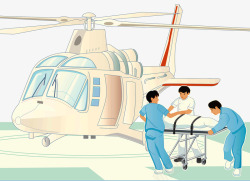 直升飞机救援插画素材