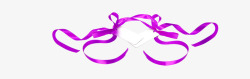 紫色礼品丝带素材