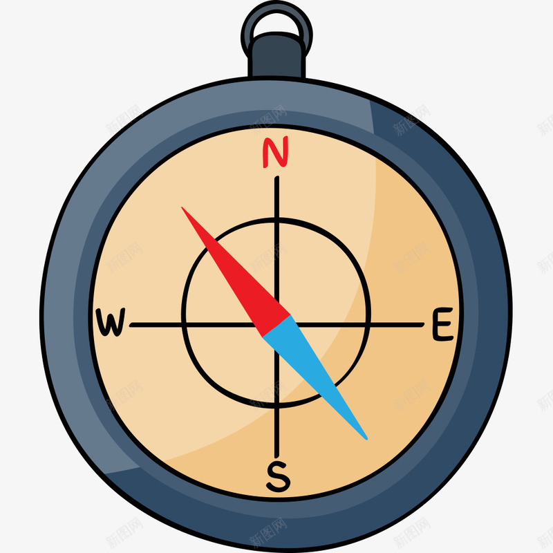 指南针矢量图ai免抠素材_新图网 https://ixintu.com 中国古代四大发明 中国四大发明图片 仪器 户外 指南针 矢量图