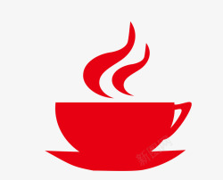 古典文化素材红色杯子茶印矢量图高清图片