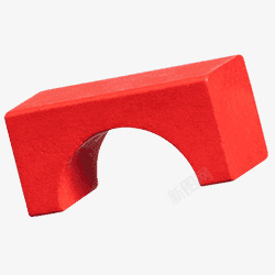 红色拱形玩具积木素材