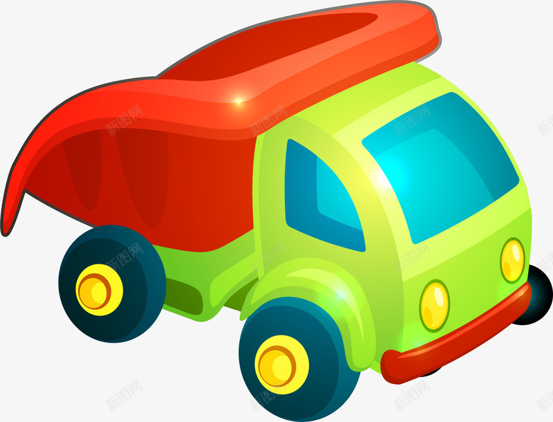儿童节玩具小卡车png免抠素材_新图网 https://ixintu.com 儿童玩具 儿童节 玩具小卡车 玩具小车 童趣 绿色小车