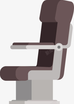 一个黑色飞机座椅矢量图素材