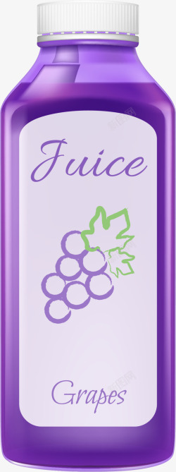 瓶装葡萄汁夏季饮料紫色葡萄汁高清图片