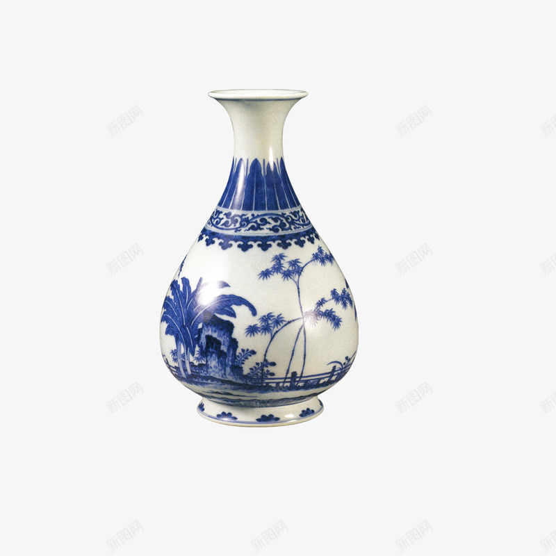 青花瓷花瓶png免抠素材_新图网 https://ixintu.com 古代 经典 花纹 陶瓷