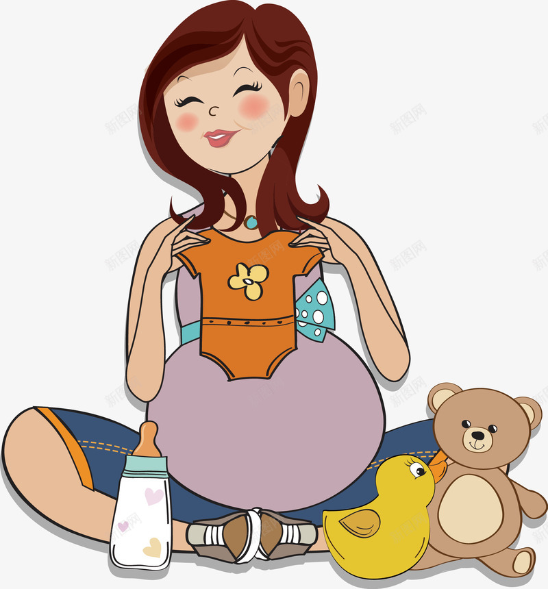 怀孕的妈妈png免抠素材_新图网 https://ixintu.com 妈妈宝贝 妈妈的宝贝 婴儿用品 宝贝 玩具 衣服