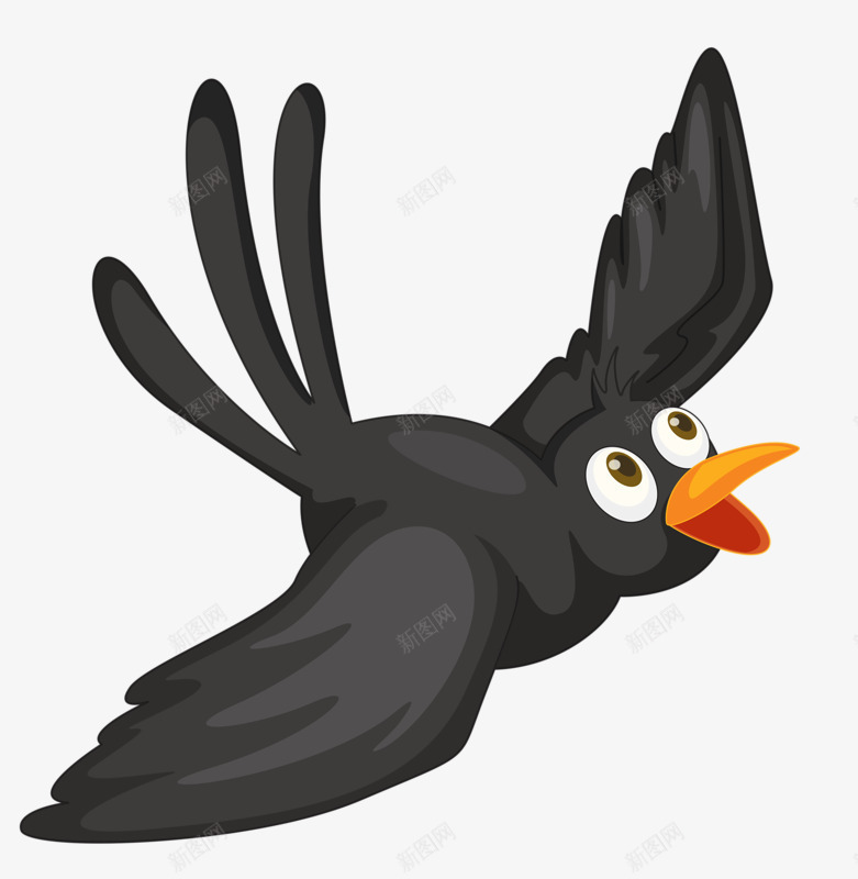 黑色的乌鸦png免抠素材_新图网 https://ixintu.com 乌鸦 乌鸦飞过 小鸟 鸟类 黄嘴乌鸦 黑色