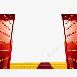 古代的门大红门打开的世界高清图片