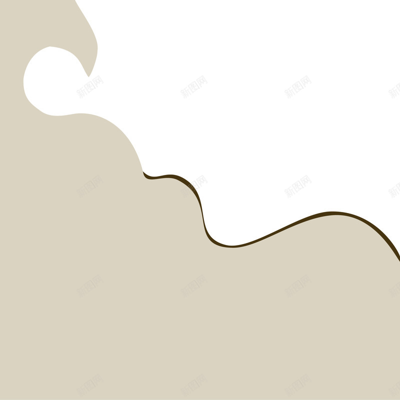 咖啡色曲线背景png免抠素材_新图网 https://ixintu.com 免抠PNG 咖啡色 图案 曲线 波浪 背景 边框纹理