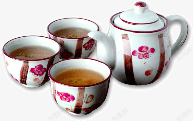 茶具茶叶茶文化png免抠素材_新图网 https://ixintu.com 茶具一套 茶杯有茶