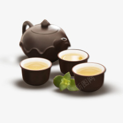 茶壶茶水素材