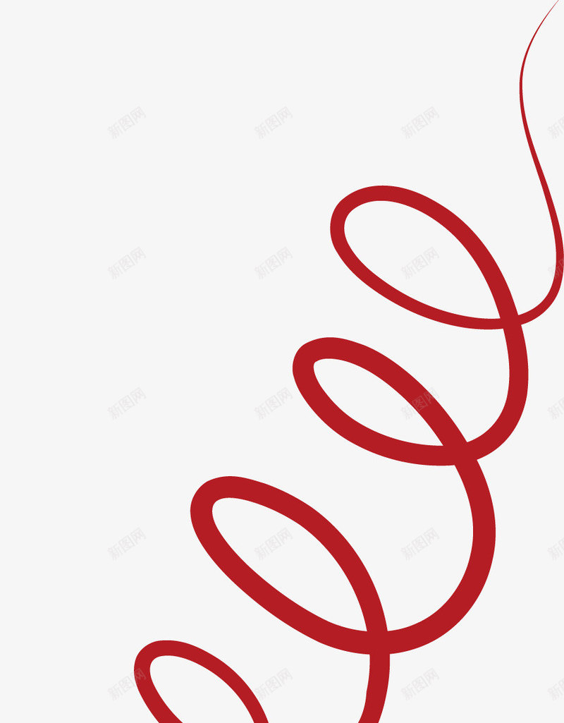 红色螺旋曲线png免抠素材_新图网 https://ixintu.com 曲线 红色 螺旋 装饰素材