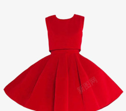 红丝绒儿童礼服红丝绒礼服裙高清图片