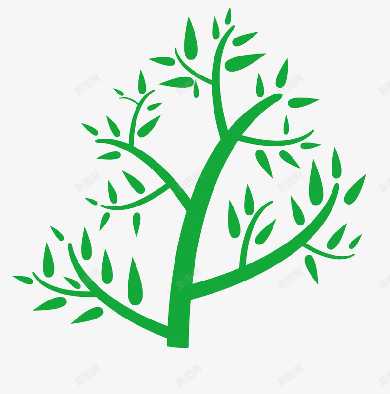 简易绿树矢量图eps免抠素材_新图网 https/ixintu.