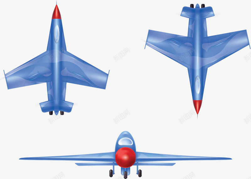蓝色卡通战斗飞机矢量图ai免抠素材_新图网 https://ixintu.com 战斗机 矢量png 航空航天 蓝色战斗机 蓝色飞机 飞机 矢量图