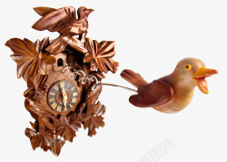坐钟装饰品小鸟闹钟高清图片