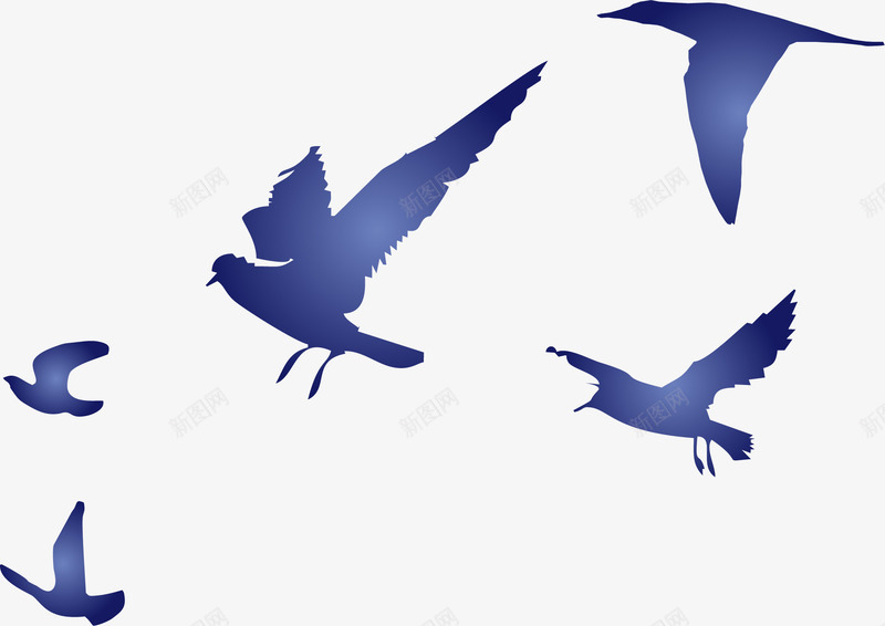 自由的鸟png免抠素材_新图网 https://ixintu.com 小鸟剪影 矢量小鸟 自由的鸟
