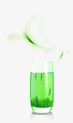 绿色茶杯茶文化素材