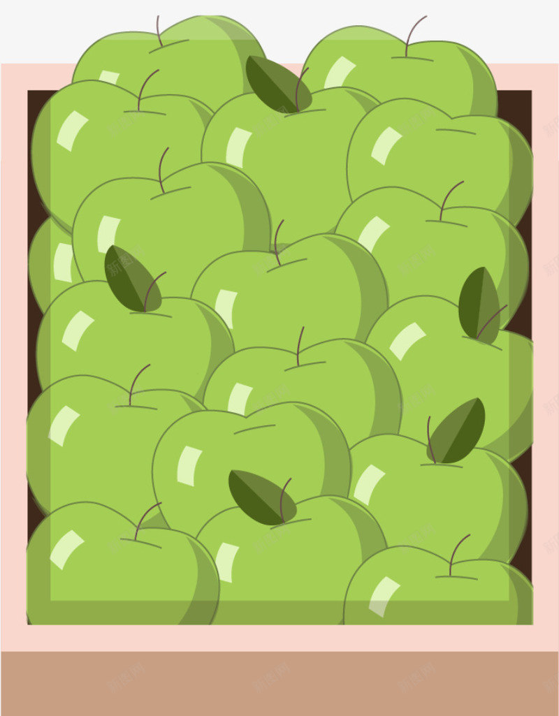 夏季水果一箱苹果png免抠素材_新图网 https://ixintu.com 一堆苹果 一箱苹果 夏天水果 夏季水果 绿色苹果 青苹果