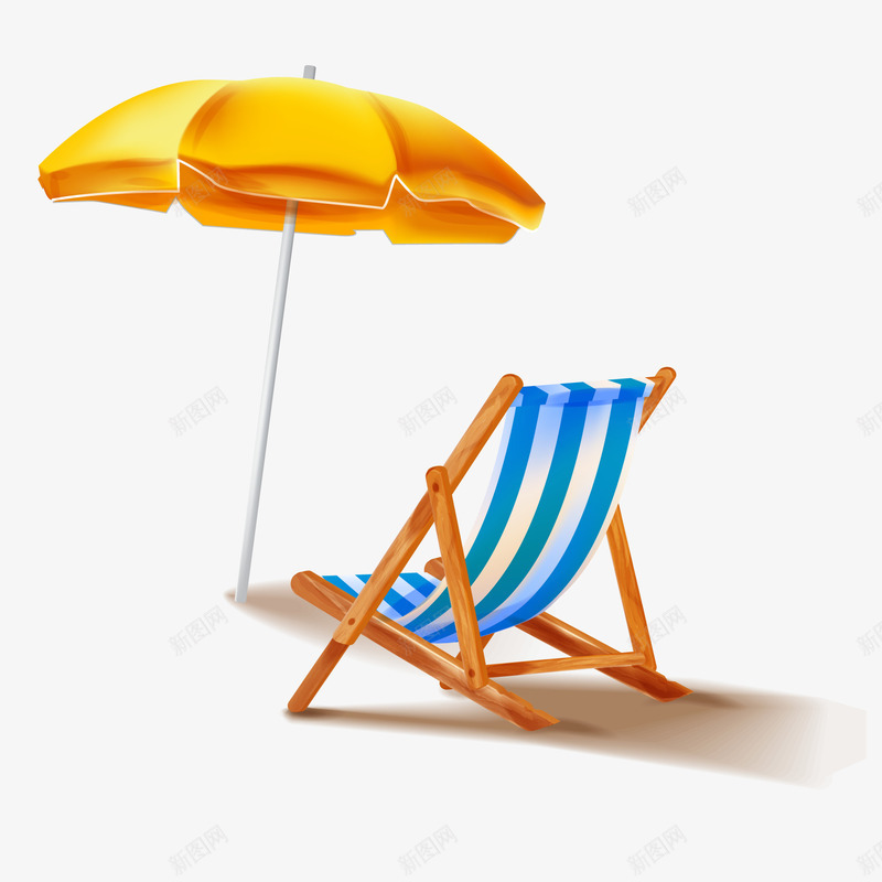 卡通夏季沙滩的靠椅矢量图ai免抠素材_新图网 https://ixintu.com 卡通 夏季 度假 旅行 晒太阳 沙滩 靠椅 矢量图