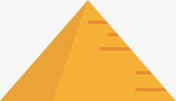水彩黄色金字塔矢量图素材