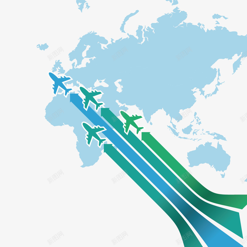 创意飞机地球地图矢量图ai免抠素材_新图网 https://ixintu.com 地图 地球 飞机 矢量图