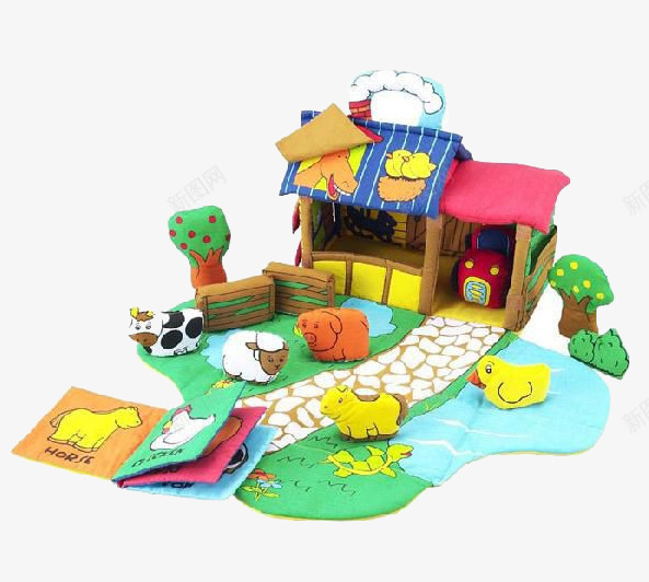 彩色小屋玩具png免抠素材_新图网 https://ixintu.com 婴儿用品 彩泥 彩色玩具