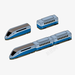 蓝色的火车蓝色火车矢量图高清图片
