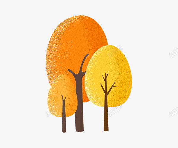 水彩手绘秋天的树png免抠素材_新图网 https://ixintu.com 树 水彩手绘秋天的树 秋天 装饰 黄色的树