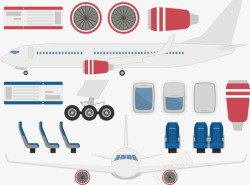 飞机结构剖析图素材