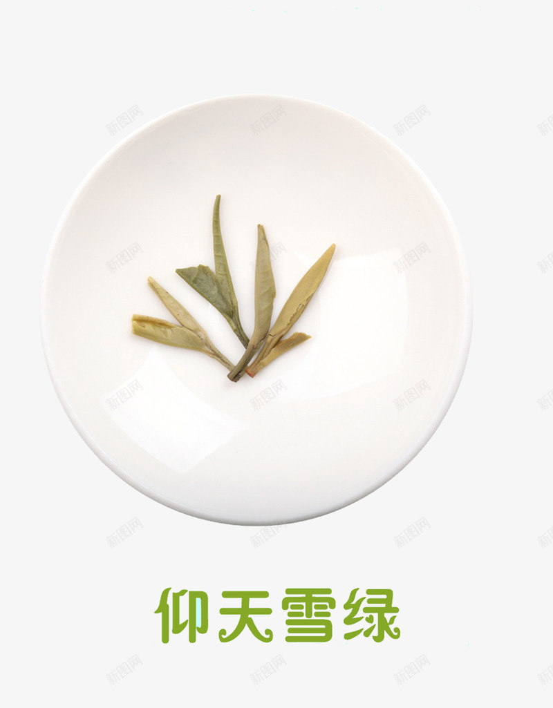 仰天雪绿png免抠素材_新图网 https://ixintu.com 产品实物 干茶叶 茶 茶叶 茶盘