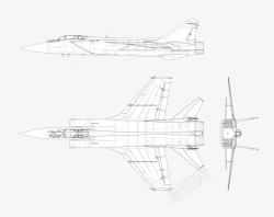 米格飞机图纸高清图片