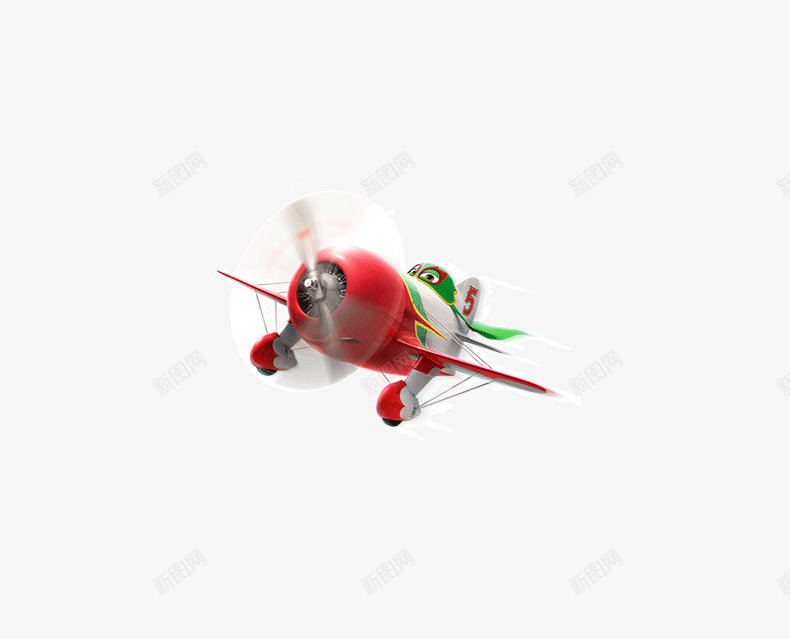 螺旋桨飞机png免抠素材_新图网 https://ixintu.com 卡通 可爱 小型飞机 红色 螺旋桨