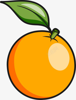 夏日橙子橙色卡通美味橘子高清图片