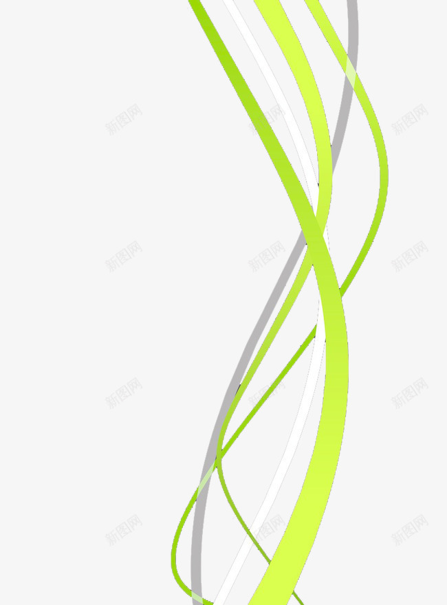 波浪线png免抠素材_新图网 https://ixintu.com PPT 动感 弧线 曲线 绿白 背景装饰