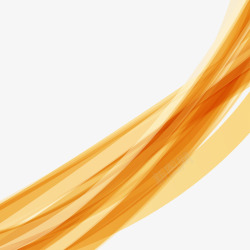 橙色质感曲线线条素材