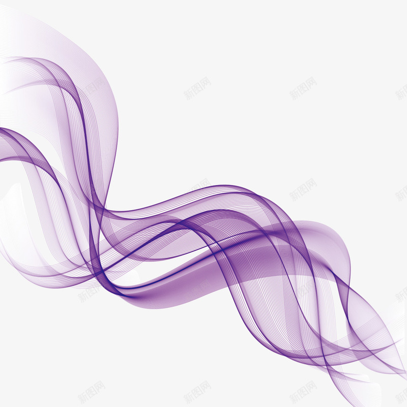 紫色曲线波浪线png免抠素材_新图网 https://ixintu.com 曲线 波浪线 紫色曲线