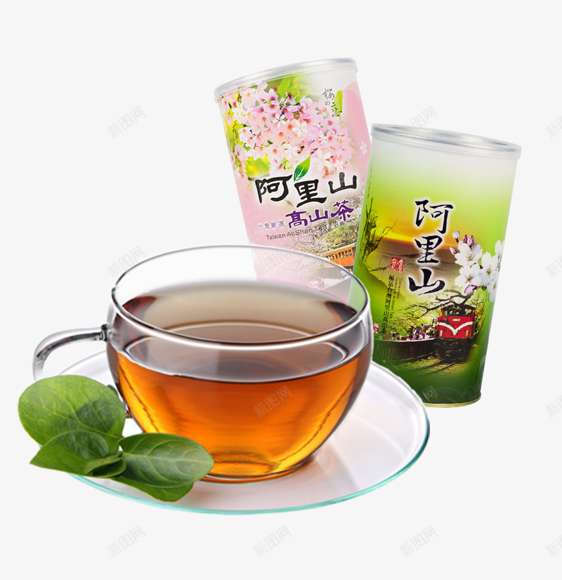 茶叶psd免抠素材_新图网 https://ixintu.com 一杯茶 两袋茶叶 红茶 茶叶素材 阿里山高山茶 高山茶