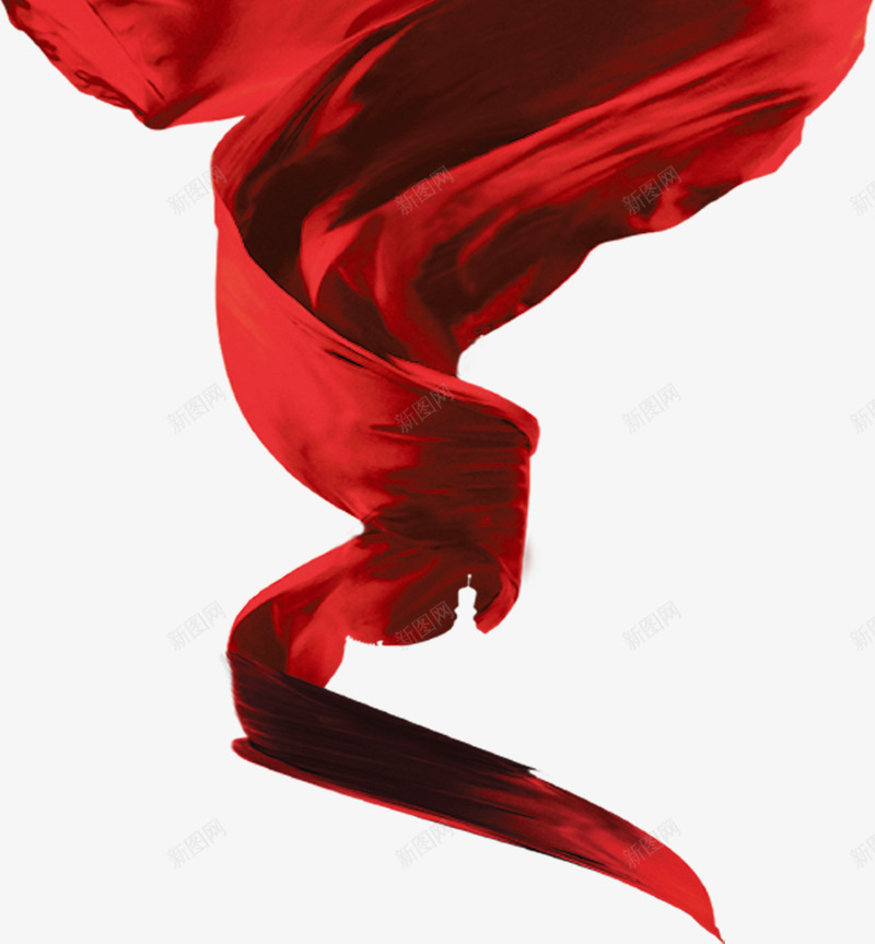 红色中国风丝带装饰png免抠素材_新图网 https://ixintu.com 丝带 国风 红色 装饰