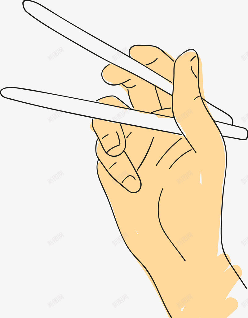 卡通拿着筷子的手png免抠素材_新图网 https://ixintu.com 卡通 卡通手 左右手 手 手势 手势矢量图 手指 手指图 手掌 手绘手 拳头 指示 简单的手
