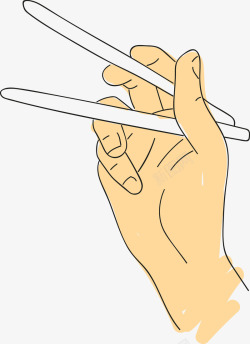 筷子手卡通拿着筷子的手高清图片