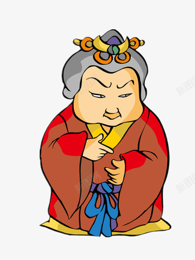 古代老妇人png免抠素材_新图网 https://ixintu.com 卡通 古典 服饰 雍容华贵