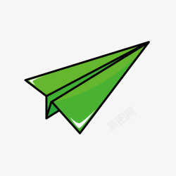 绿色纸飞机矢量图素材