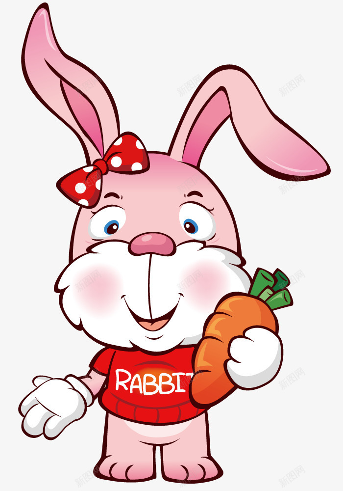 拿着萝卜的兔子png免抠素材_新图网 https://ixintu.com 兔子 动物 卡通 萝卜 蔬菜
