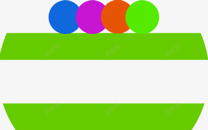 手绘绿色圆形装饰分层png免抠素材_新图网 https://ixintu.com 分层 圆形 绿色 装饰