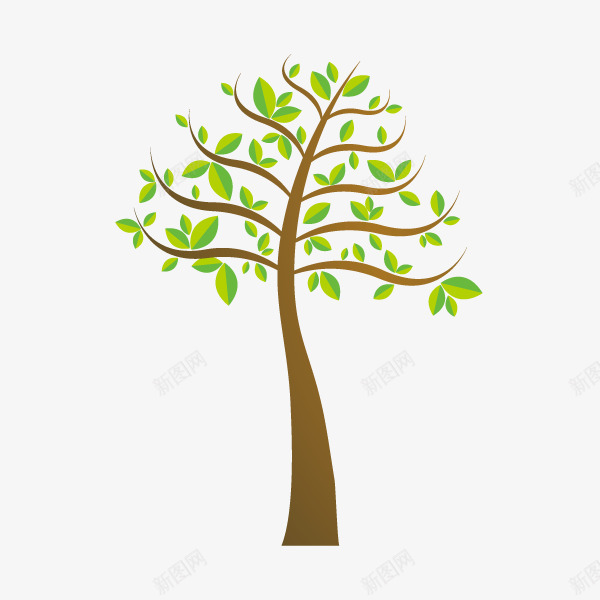 发芽的树png免抠素材_新图网 https://ixintu.com 卡通 大树 树木 树枝 环保 绿叶