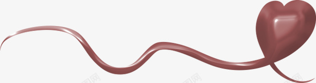 巧克力色分割线png免抠素材_新图网 https://ixintu.com 分割线 巧克力色 心形 曲线