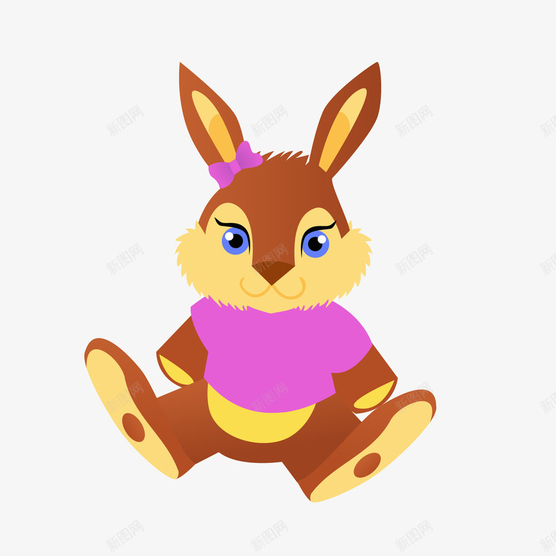 卡通儿童玩具png免抠素材_新图网 https://ixintu.com 儿童 兔子 可爱 玩具 玩具兔